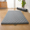 DOWNSTORIA Japanese Floor Mattress, Futon Mattress Roll Up Tatami Mat with Handle, Foldable Floor Bed Sleeping Pad for Camping, Full Size, Grey(54x75)