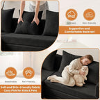 79" Modular Sectional Sofa, Convertible Sleeper Sofa Bed, Modern Tri-Folding Cloud Couch with L-Shape Chaise, Corduroy Futon for Living Room Small Spaces Apartment, No Assembly