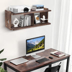 Floating Shelves Projector Shelf Rack PlayStation Wall Mount Holder TV Stand WiFi Router Storage Box Modem Cable Box Cover Hider TV Shelf for Xbox DVD Players Games Consoles TV