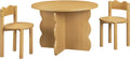babyletto Ripple Play Table and Chairs Set in Natural Oak | GREENGUARD Gold Certified Wooden Kids Play Table & Chairs Set - Recommended For Ages 5-8, Ideal For Art & Play