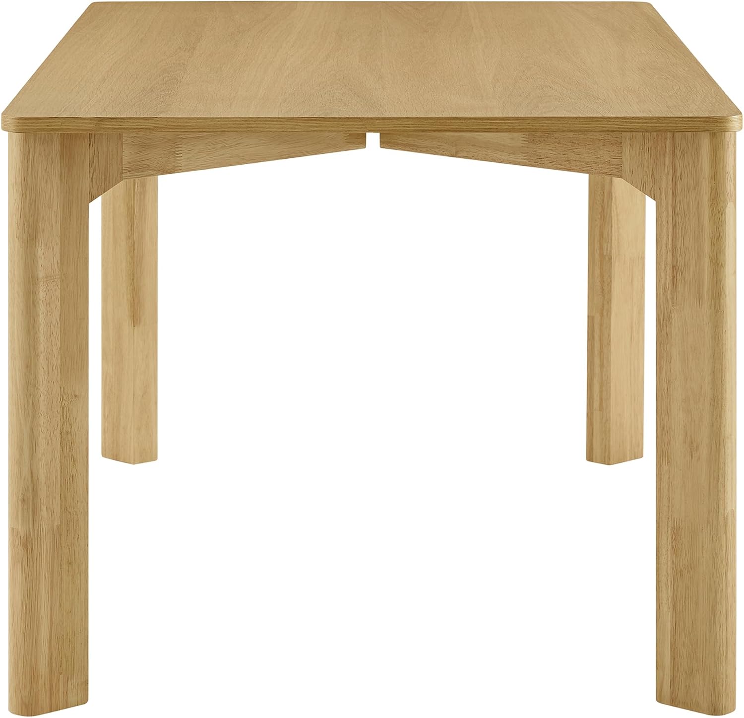 CHITA 59" Mid Century Modern Dining Table for 6, Rectangle Wood Kitchen & Dining Room Table, Solid Rubberwood Frame, Oak Venner