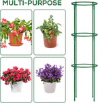 24 Pcs Plant Support Stakes, Half Round Plant Support for Indoor Plants, Stackable Garden Flower Support, Plant Stakes for Tomato, Monstera, Peony, Hydrangea Climbing Plants (6.2 "Wide X 11.6" High)