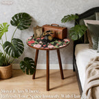 Round Side Table,Mid Century Modern End Table for Couch Bedside,Easy Assembly Accent Nightstand with Solid Wood Leg for Living Room,Bedroom,Corners,Small Table Stand for Small Spaces