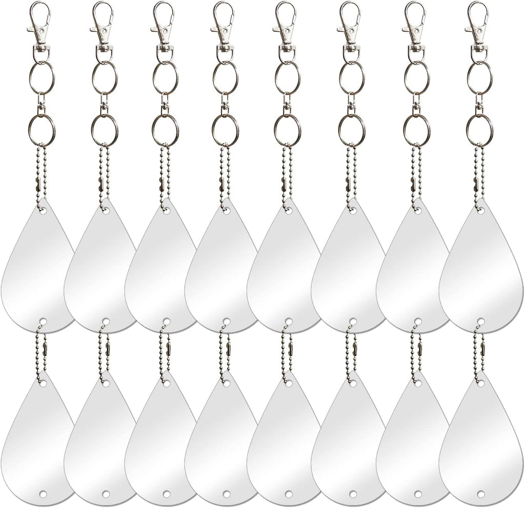 Keep Birds Away Mirror Disc, Hanging Reflectors to Scare Birds Away from Your House and Garden, 16 Drop Shape Discs