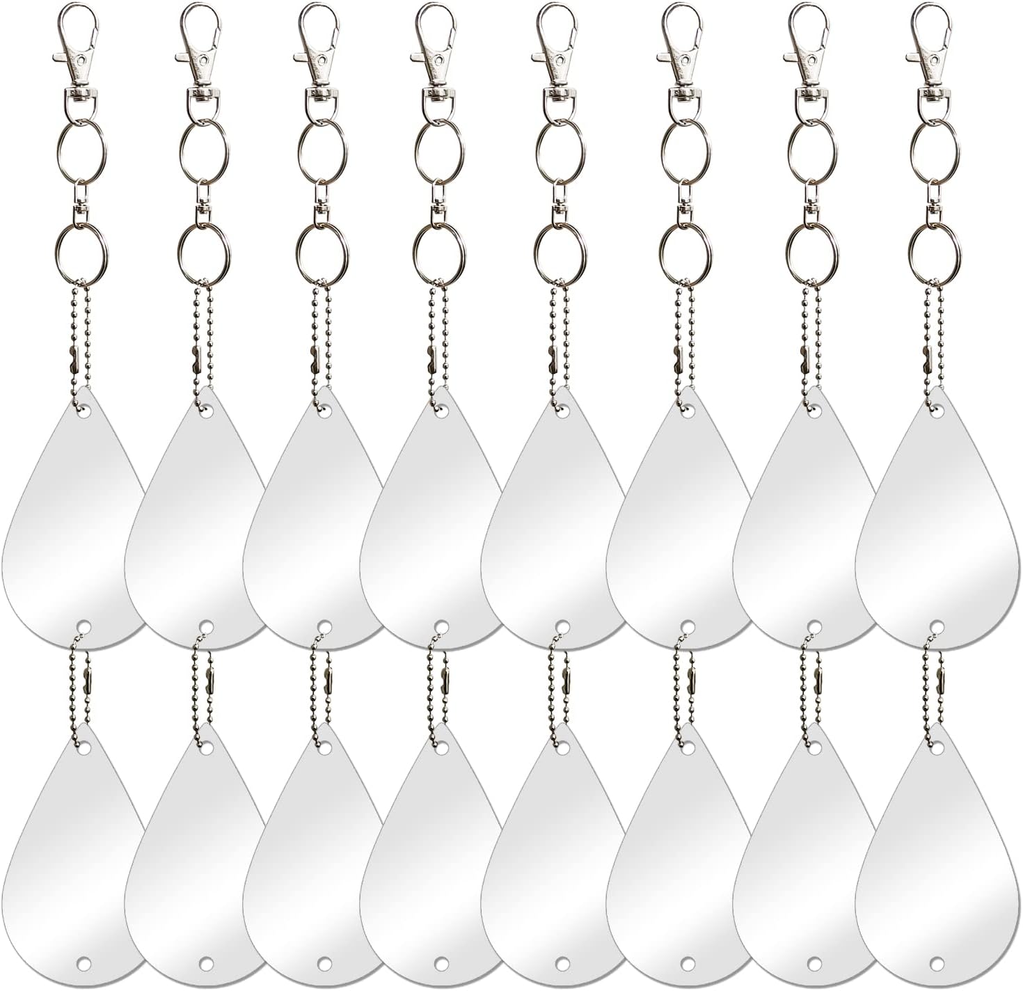Keep Birds Away Mirror Disc, Hanging Reflectors to Scare Birds Away from Your House and Garden, 16 Drop Shape Discs