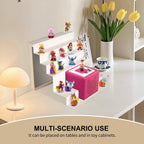 6-Tier Metal Tonies Shelf Magnetic, Compatible with Toniesbox 1 & 2 | Tonies Storage for Tonies Figures 50 Characters, White Desktop Display Shelf