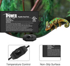 iPower 4 by 7 Inch Reptile Heating Pad with Temperature Adjustable Controller Knob, Under Tank Warmer Terrarium Heat Mat for Reptiles and Amphibians