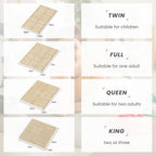Floor Bed Frame, Foldable Japanese Tatami Bed Frame for Futon Mattress | Solid Wood Slats , Breathable, Moisture-Proof, Bed Plate for Floor Sleeping Bedding, Standard Full: 75" x 54"