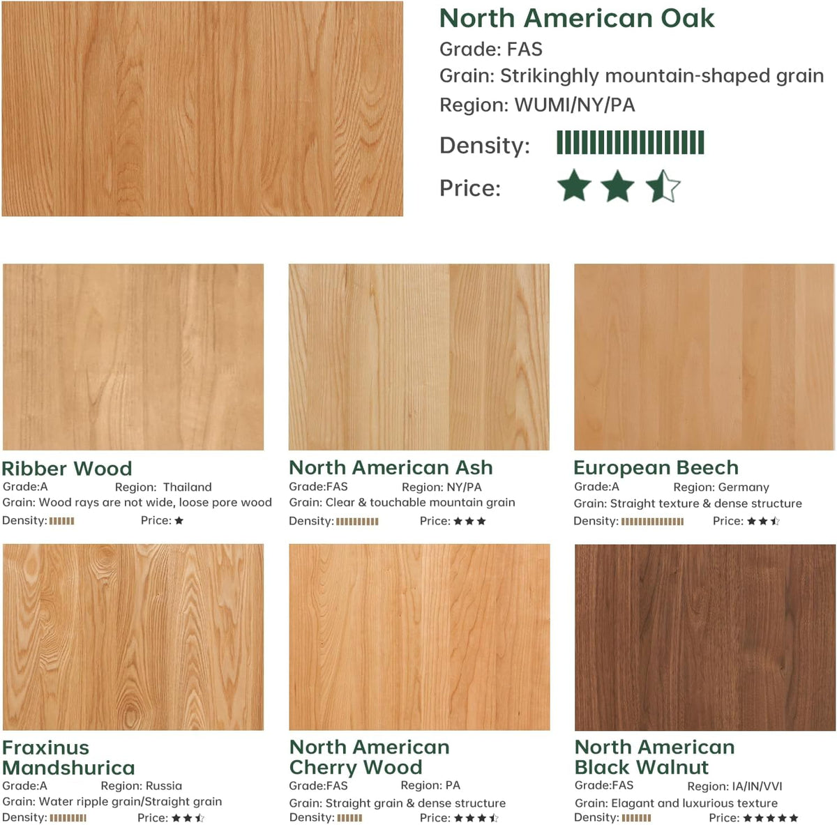 Oak Ladder Bookshelf, 3 Tier Display Shelf for Living Room, Natural Wood