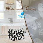 NTAO Gift Storage Basket Empty for Halloween, Storage Bin with Handles, Room Decor, Book Box(Black Ghost Boo)