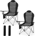 OUTSIDER Folding Camping Chair for Adults Heavy Duty – Supports 400 lbs, Portable Chair with Cup Holder, Side Pocket & Large Rear Mesh Storage Bag, Lightweight Lawn Chair for Camping (Style-4, 2)