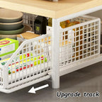 Kitchen Countertop Storage Rack with Drawers | Multi-Functional Countertop Shelf, Open Access for Easy Fetching, Simple Assembly & Effortless Wiping Clean(white)