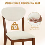 Giantex Sherpa Dining Chairs Set of 4, Modern Kitchen Chair w/Rubber Wood Legs, Padded Seat & Backrest, Armless Accent Side Chairs for Living Room, Dining Room, Restaurant