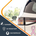 Magnet Me Up Support Breast Cancer Awareness Month, Pink Ribbon Magnet Decal, 3.5x7 Inches, Heavy Duty Automotive Magnet for Car Truck SUV, Any Magnetic Surface, Great Gift Idea, Crafted in USA