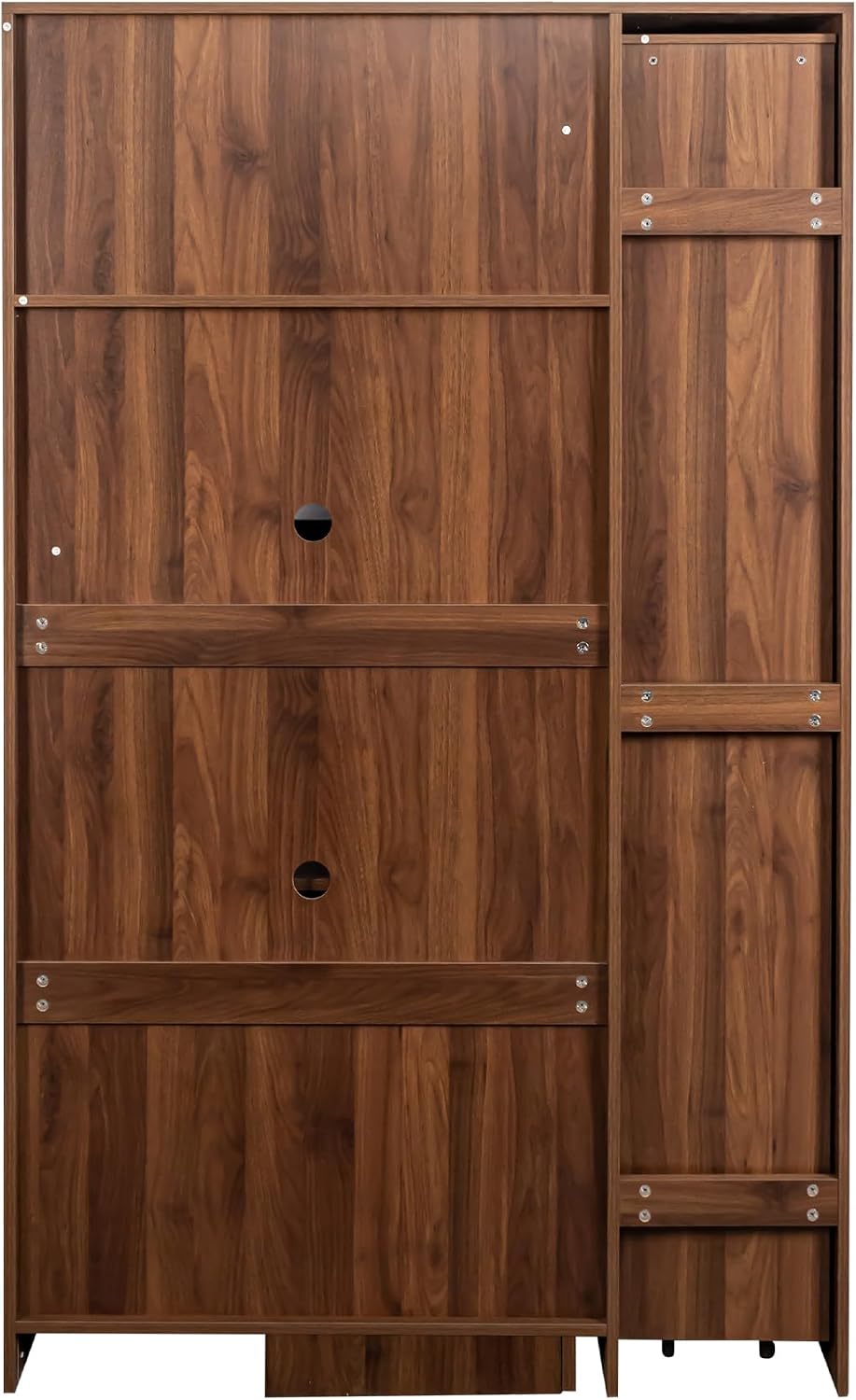 Jmyab 70.87" Kitchen Pantry Cabinet, Kitchen Pantry Cabinet with Storage Shelves, Farmhouse Storage with 4 Doors, Tall Organizers for Living Room Dining Room, Walnut