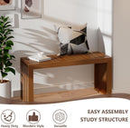 APRTAT Bamboo Dining Bench Indoor Long Entryway Shoe Rack Bench,Outdoor Modern Wood Benches 35 Inch Bamboo Bench for Living Room Hallway Bedroom Bathroom