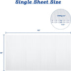 BPS 6Pcs 62'' (W) x 38'' (L) x 0.2'' Polycarbonate Panels, Waterproof UV Protected Reinforced Sheets, Outdoor Greenhouse and Gazebo Covering, Twin-Wall Clear Sheets