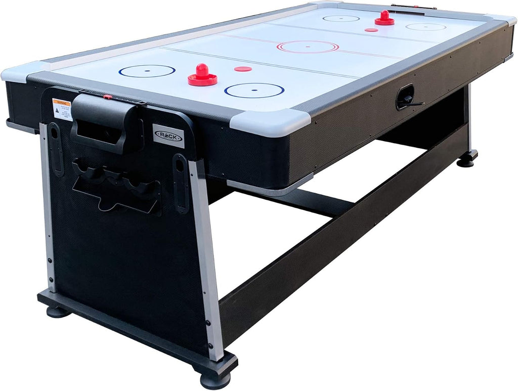 RACK Triad 7-Foot 3-in-1 Multi-Game Swivel Table - Billiards/Pool, Table Tennis & Air Hockey