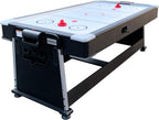 RACK Triad 7-Foot 3-in-1 Multi-Game Swivel Table - Billiards/Pool, Table Tennis & Air Hockey