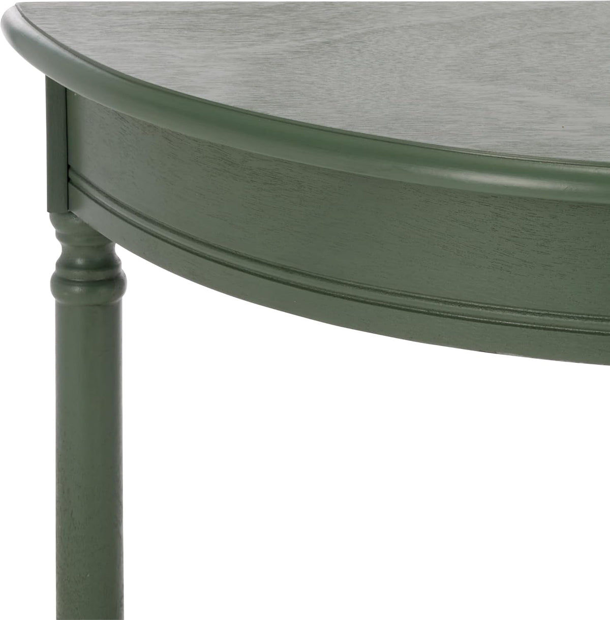 SAFAVIEH Furniture - Tinsley Half-Round Console Table - Dusty Green - Solid Wood - Farmhouse Demilune Design - Ideal for Entryway, Hallway, Living Room, 28" W x 11.75" D x 28" H (CNS5723G)