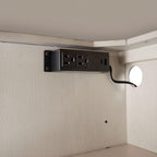 White Solid Wood Server with Metal Base, Solid Wood + MDF | Modern server with soft-close drawers and metal base