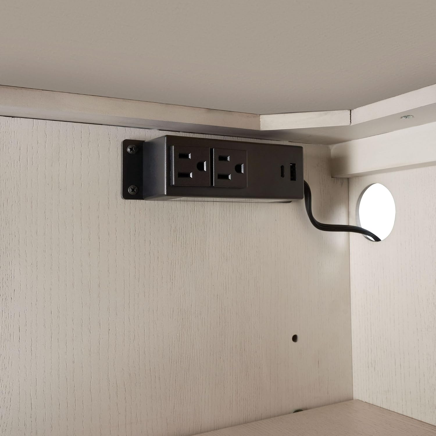 White Solid Wood Server with Metal Base, Solid Wood + MDF | Modern server with soft-close drawers and metal base