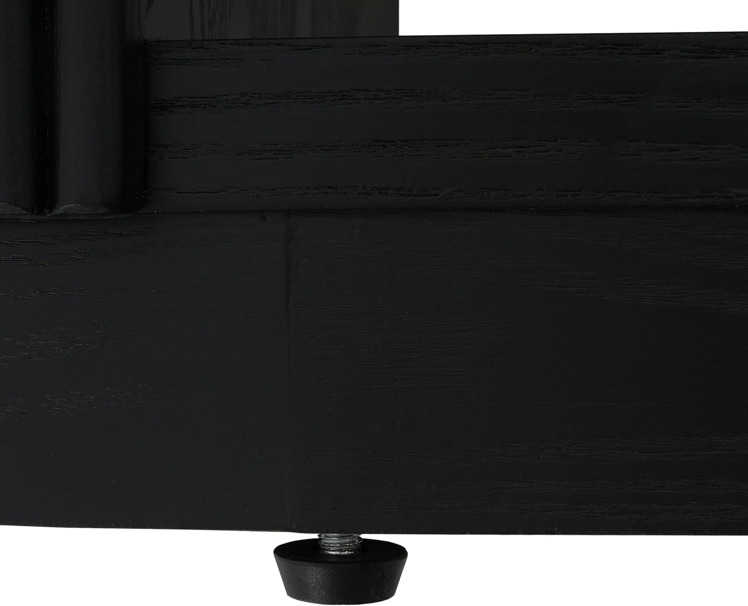 58.9" Modern Console Tables with 3 Tier Open Shelves, Storage Wood Entry Way Table Narrow Long Accent Table for Living Room, Hallway, Entrance, Foyer, with Ash Veneer & Fluted Side, Black