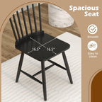 KOTEK Windsor Dining Chairs Set of 4, Wooden Kitchen Chairs with Spindle Back & Wide Seat, 400 LBS Weight Capacity, Armless Side Chairs for Dining Room, Living Room