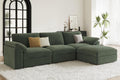 EASE MOOSE Green Sectional Modular Sofa, Oversized Deep Seat Cloud Couch
