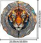 Metal Tiger Wind Spinner Gift for Boy Girl Kids Colorful Tiger Hanging Wind Spinner for Outdoor Garden Decor Animal Wind Sculptures for IndoorOutside Lawn Yard