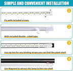LED Grow Light Strips for Indoor Plants Full Spectrum 3500K, 192 LEDs Plant Light Bar with 3/9/12H Timer, 10 Dimmable Levels for Seedling Succulent, 13 Inches, 4 Head