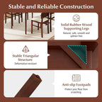 GOFLAME 5-Piece Dining Table Set for 4, Farmhouse Wooden Kitchen Table & 4 Upholstered Chairs with Padded Seat and Rubber Wood Legs, Space Saving Dinette Set for Dining Room, Restaurant, Small Space