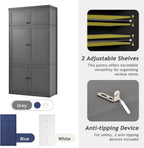 Polibi 80.1" Tall Freestanding Kitchen Pantry Cabinet, Large 41.3" Wide Shaker Style Storage Cupboard with 2 Power Outlets, Adjustable Shelves, 3 Drawers, Wine Rack & Countertop, Grey