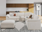 EASE MOOSE L Shape Sectional Modular Sofa,Oversized Modular Cloud Sofa | Modern Comfy white Modular Couch deep set sofa
