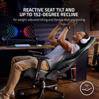 Razer Enki Gaming Chair, Built-in Lumbar Arch, All-Day Comfort, Black | Optimized Cushion Density, Dual-Textured, Eco-Friendly Synthetic Leather, Adjustable 152-degree Recline