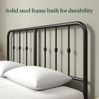 Zinus Leonardo Metal Platform Bed Frame, Victorian Spindle Headboard, Queen