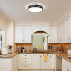 Modern Dimmable Ceiling Light Fixture,5CCT in One LED Flush Mount Kitchen Lights,Round Close to Ceiling Lamp for Bedroom Living Room Hallway Entryway Laundry Room Bathroom(Black,15.75 in,ETL Listed)