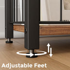 Homleke Narrow Side Table with Magazine Holder, Skinny End Table Perfect for Small Spaces, Space-Saving Design for Living Room, Bedroom, or Office, 7.1" D x 16.9" W x 23.6" H, Rustic Walnut