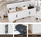 DreamDashio Storage Bench with Cushion, 47.2" End of Bed Storage Bench with Lift Top, Window Bench Seat with Storage for Bedroom, Mudroom, Entryway, Living Room & Hallway, White