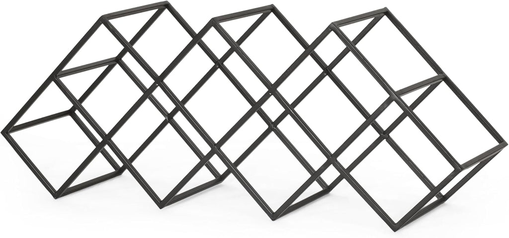Wine Rack Freestanding Floor Countertop Wine Racks Storage Bottle Hold | Versatile wine rack freestanding floor or countertop use. Holds wine bottles securely in diamond slots. Durable iron fra