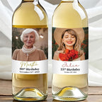 Personalized Wine Bottle Label Photo label Custom Sticker 50th Birthday 60/70th Birthday Wine Label with photo. Custom Champagne Label Graduation