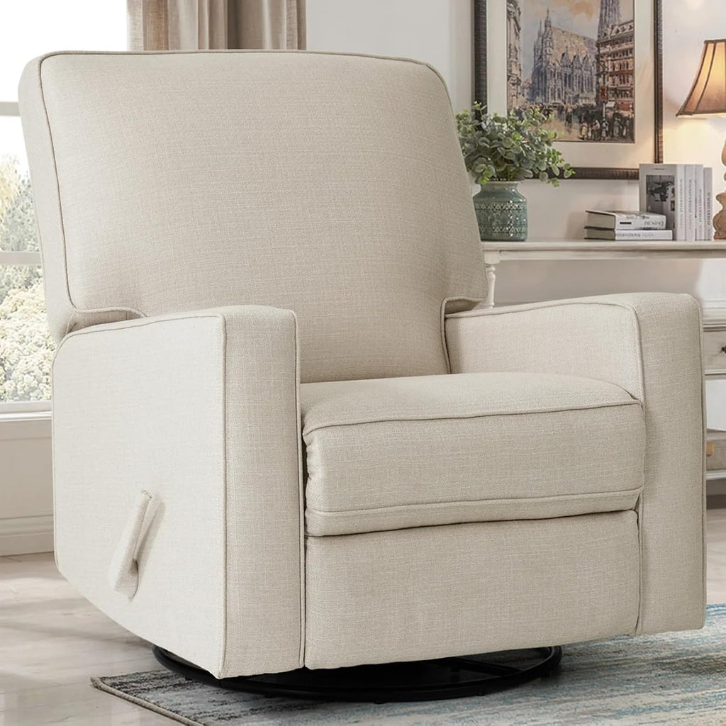 Harkawon Swivel Rocker Recliner Chair, Glider Rocker Recliner, Beige