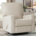 Harkawon Swivel Rocker Recliner Chair, Glider Rocker Recliner, Beige