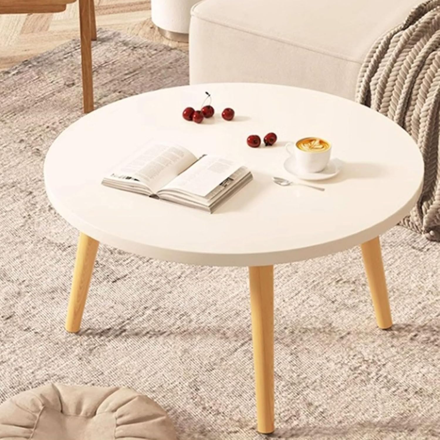 40 X 30cm Coffee Table Convenient Snack Side Table Small Round Side Table Easy to Assemble Bedside Table