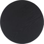 SAFAVIEH Home Collection - Bahan Round Pedestal End Table, Black Modern Stripe Accent Side Table, Fully Assembled (ACC2311A)