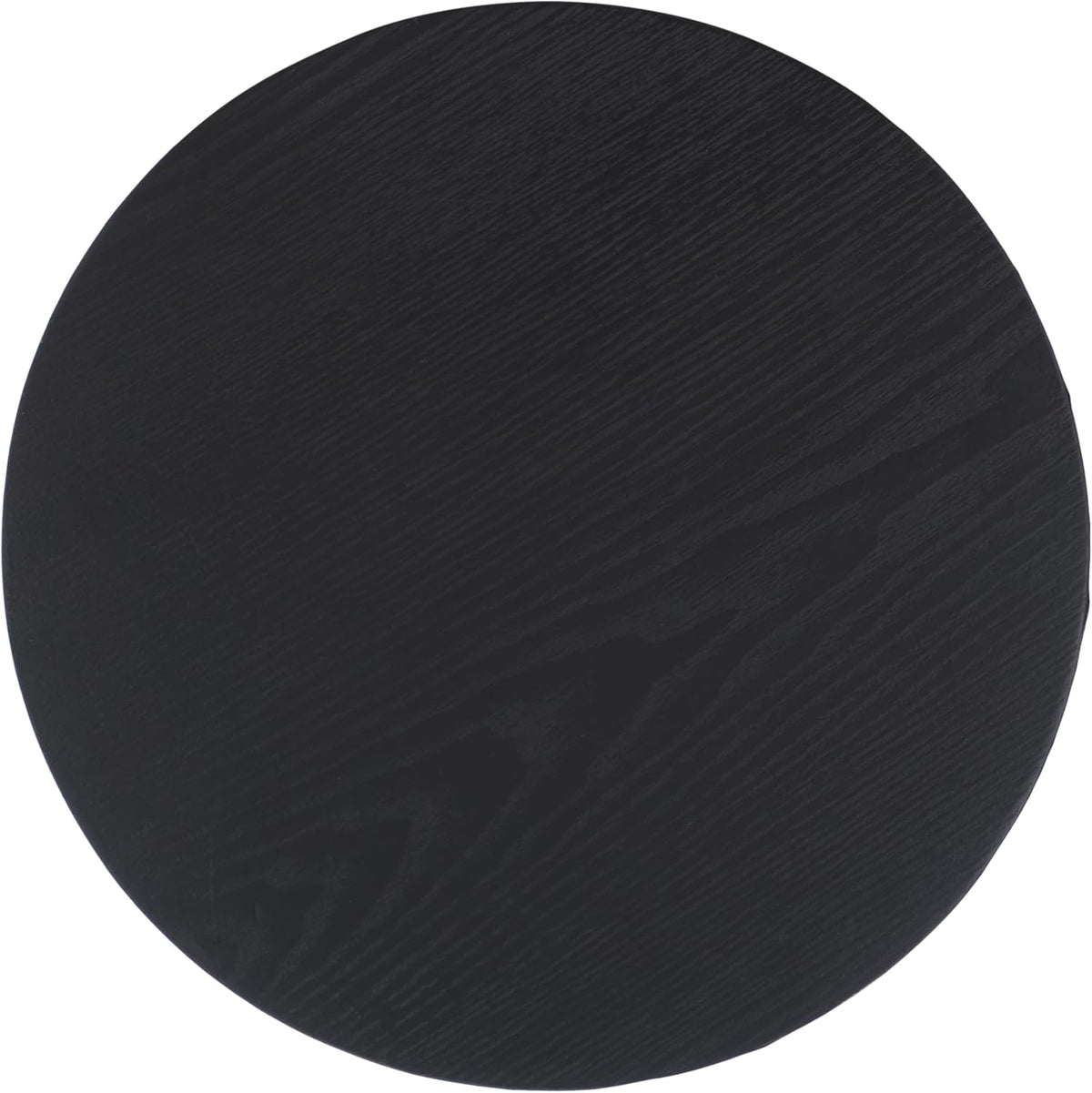 SAFAVIEH Home Collection - Bahan Round Pedestal End Table, Black Modern Stripe Accent Side Table, Fully Assembled (ACC2311A)