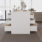 Armoire Bedroom Wardrobe Closet Island with 12 Drawers & Flip Door, Walk in Closet Island with Storage Bench, Islands Dresser for Bedroom Cloakroom White (61.9”W x 27.6”D x 32.6”H)