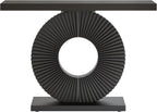 Tribesigns Modern Entryway Console Table, 39 inch Wooden Narrow Sofa Table Behind Couch with Geometric Base, Small Entry Accent Table for Living Room, Mudroom, Hallway, Black