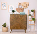 ZYBT Modern Sideboard Buffet Cabinet with Crafted Door, Mid Century Accent Storage Console Table, Farmhouse Cupboard Wood Bar Cabinet for Living Room Kitchen Office Dining Room Entryway
