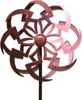 Wind Spinner Outdoor 360 Degrees Metal Wind Sculpture Artistic Geometric Design Wind Spinners for Yard and Garden 63x13 Inches